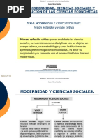 Modernidad y Ciencias Sociales