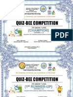 Quiz-Bee Competition: Ste Grade-7 Level