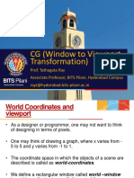 CG (Window To Viewport Transformation) : BITS Pilani