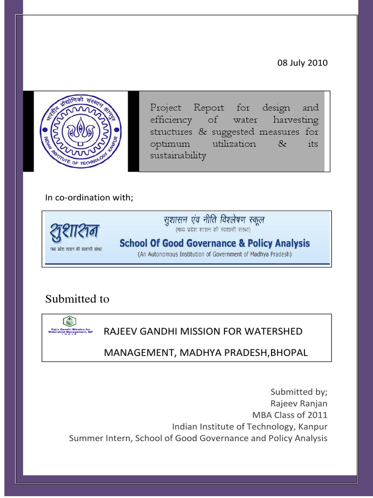 Rain Water Harvesting Project PDF | PDF | Surface Runoff | Soil