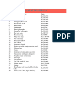 Daftar Harga Alat Olahraga