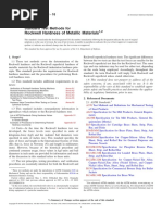 Rockwell Hardness of Metallic Materials: Standard Test Methods For