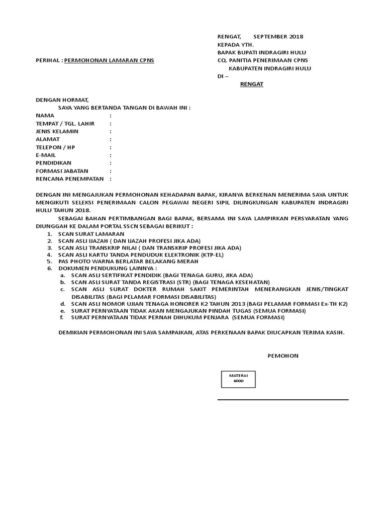 Contoh Surat Pernyataan Tidak Pernah Dihukum Penjara Untuk ...