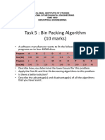 Task 5: Bin Packing Algorithm (10 Marks)