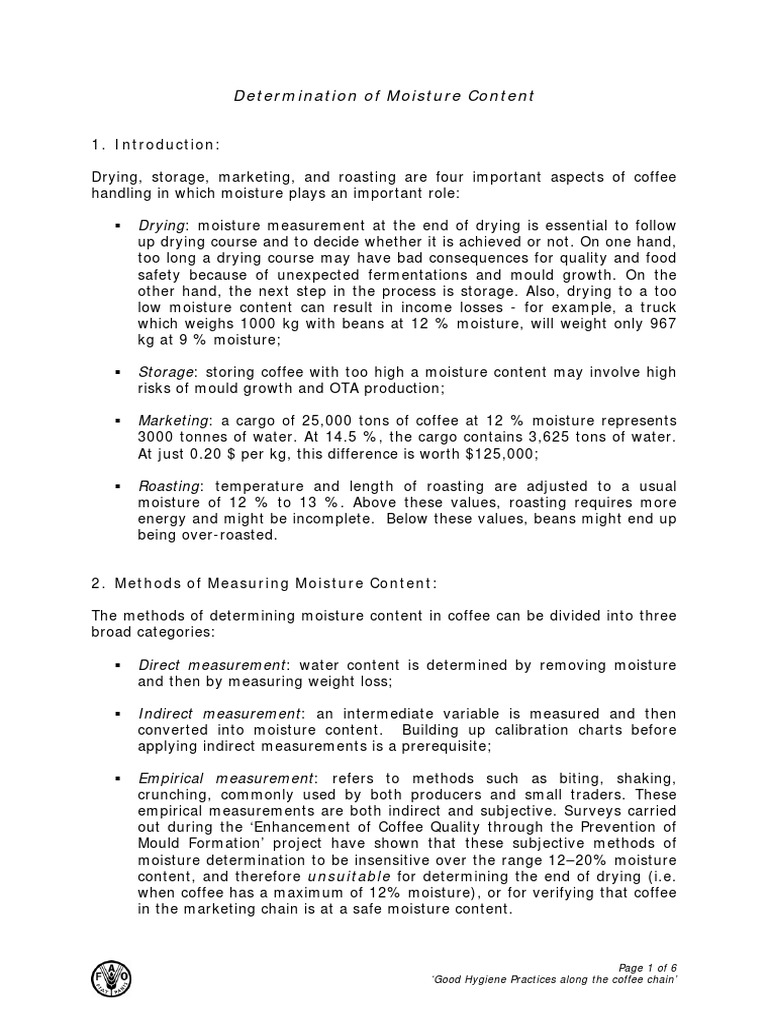 MOISTURE CONTENT ANALYSIS PROCEDURE PDF visual data 4
