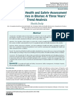 Occupational Health and Safety Assessment of The Industries in Bhutan: A Three Years' Trend Analysis