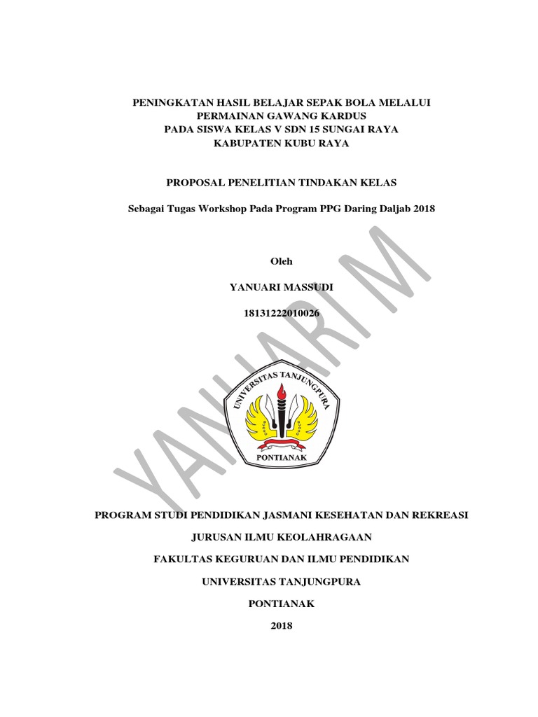 Proposal Ptk Sepak Bola Docx