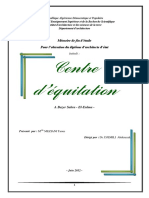 Centre D'équitation: Mémoire de Fin D'étude Pour L'obtention Du Diplôme D'architecte D'état