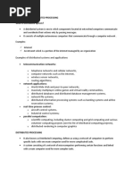 Telecommunication Networks:: Network and Distributed Processing What Is Distributed System?