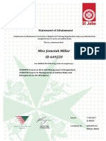 Asthma Anaphylaxis Certificate