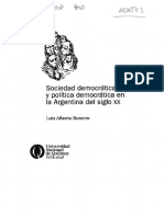 L. a. Romero Sociedad Democrática  y Política Argentina