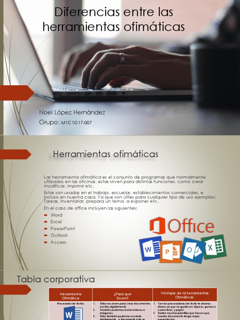 Diferencias Entre Las Herramientas Ofimáticas Unidad