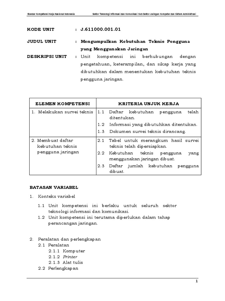 SKKNI TKJ (Informatika)