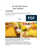 Receitas de Bolo Para Vender Nas Festas Juninas