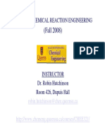 (Fall 2008) : Chee 321: Chemical Reaction Engineering