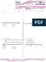 17-18 6.sınıf Matematik Kazanım Testleri