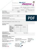 Dental history form