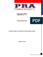 Quality.: Evaluation Activity