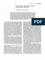 Article - Childhood Amnesia and The Beginnings of Memory For Four Early Life Events - Ulric Neisser