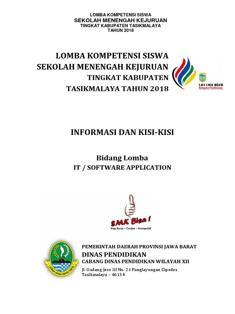 Dokumen Bidang Lomba Lks Smk 2018 Dokumen Pilihan