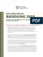  Declaración de Bandung, Indonesia 2018