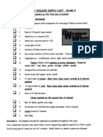 Grade 4 Supply List PDF