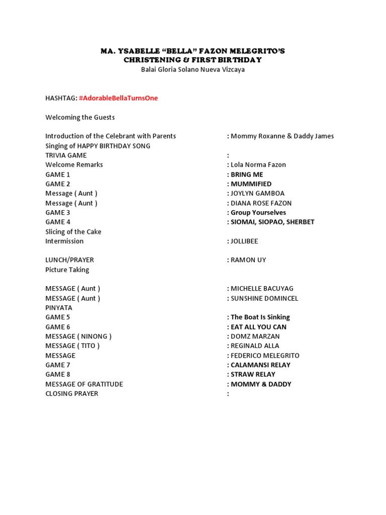 Christening First Birthday Pdf Religious Behaviour And Experience