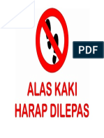 Alas Kaki Harap Dilepas