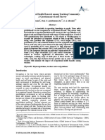 Occupational Health Hazards Among Teaching Community - A Questionnaire Based Survey