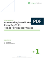 Absolute Beginner Portuguese For Every Day S1 #1 Top 25 Portuguese Phrases