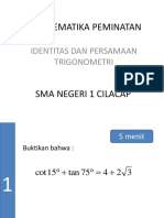 Soal Trigonometri Kelas Xi