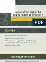 Industrial Revolution 4.0 and Its Impact To Civilization: Subtitle