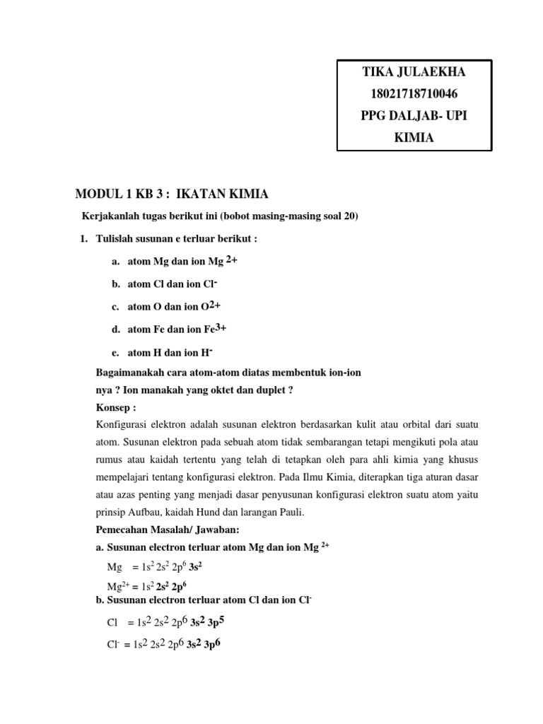 Modul 1 Kb 3 Ikatan Kimia