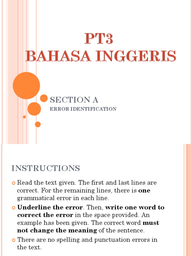 Grammatical Error Identification Guide | PDF