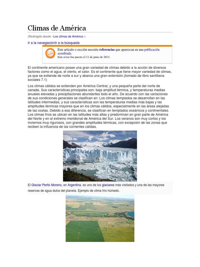 Climas de América: Tipos y Características | PDF | Zona tropical | Clima