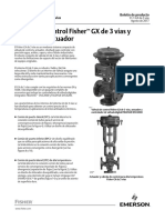 Product Bulletin Válvula de Control Fisher GX de 3 Vías y Sistema de Actuador Fisher GX 3 Way Control Valve Actuator System Spanish Universal Es 135010