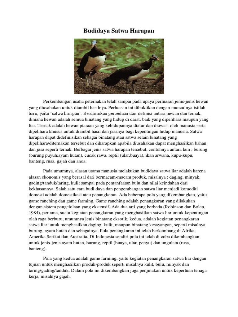 Prakarya Satwa Harapan Pdf