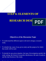 Step 6: Elements of Research Design