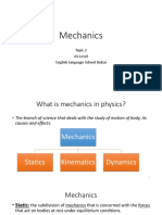 Mechanics: Topic 2 AS-Level English Language School Dubai