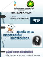 Teoría de La Disociación Electrolítica