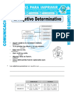 Ficha Adjetivos Determinativos para Cuarto de Primaria