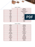 Lesson 1 - 10 Glossary