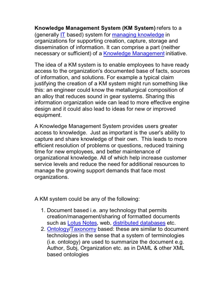 Knowledge Management System B | PDF | Knowledge Management | Computer ...
