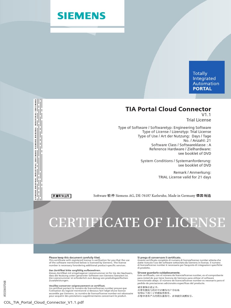 COL TIA Portal Cloud Connector V1.1 | PDF | Intellectual Works | Business