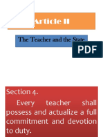 Article II: The Teacher and The State