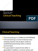 Clinical Teaching Strategies & Evaluation