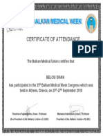 BMU 2018 - Certificate DIANA