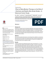 Effect of Beta-Blocker Therapy On The Risk of PDF