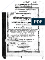 Mimamsa Abhyudaya - D T Tatacharya Siromani