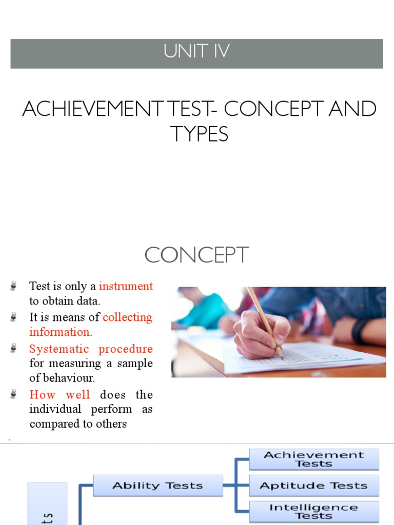 Achievement Test Concept And Types Test Assessment Intelligence Quotient